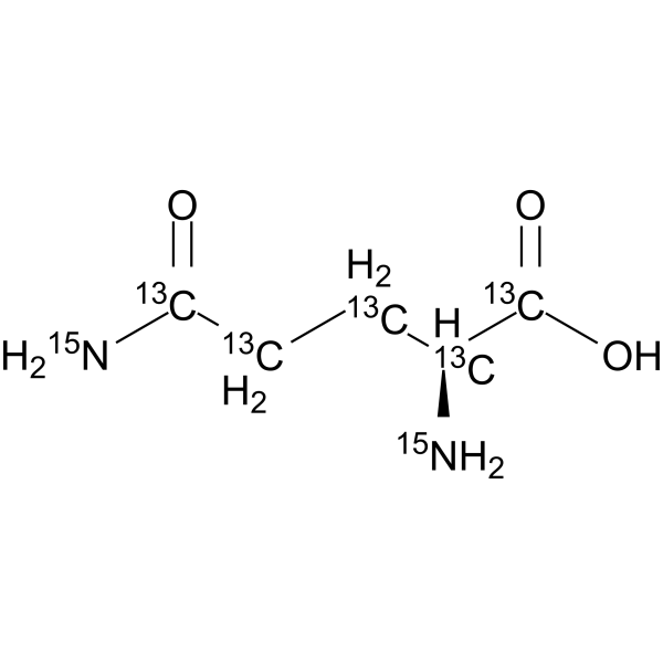 L-Glutamine-13C5,15N2 التركيب الكيميائي