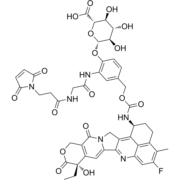 Mal-Gly-PAB-Exatecan-D-glucuronic acid 化学構造