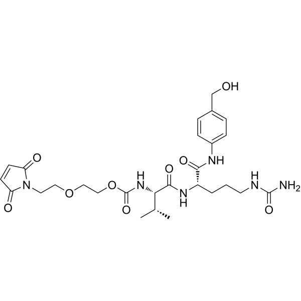 Mal-PEG2-Val-Cit-PABA Chemische Struktur