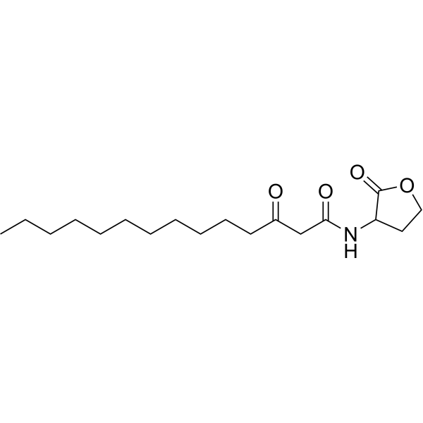 N-(3-Oxotetradecanoyl)-DL-homoserine lactone التركيب الكيميائي