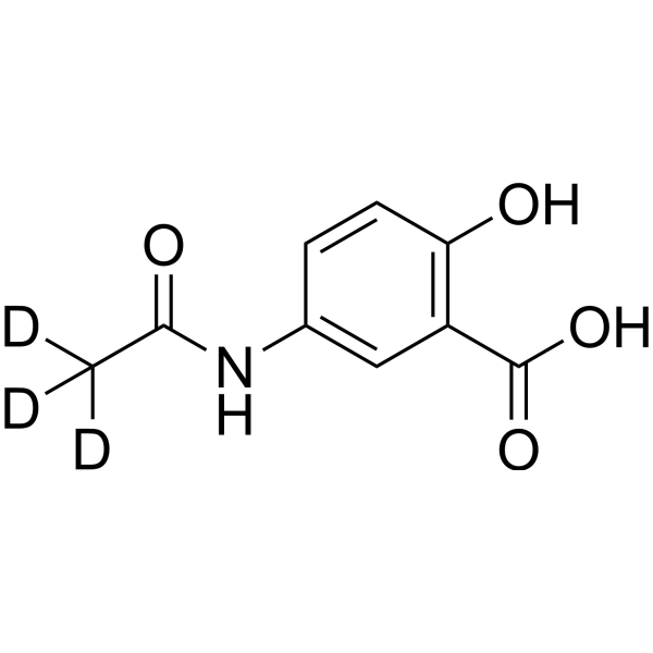 N-Acetyl mesalazine-d3 Chemische Struktur