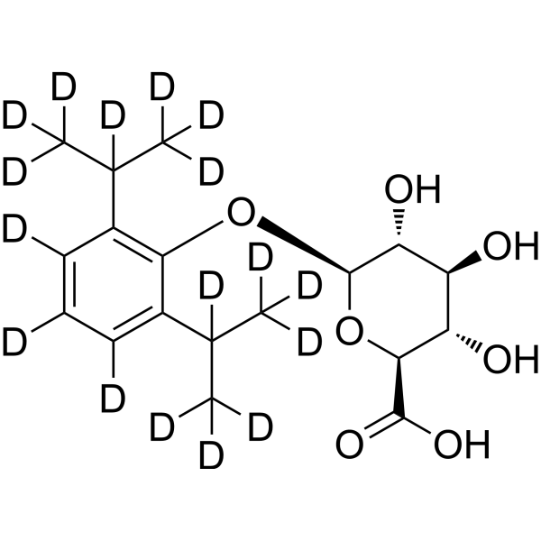 Propofol-d17 β-D-glucuronide 化学構造