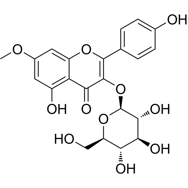 Rhamnocitrin 3-glucoside Chemical Structure