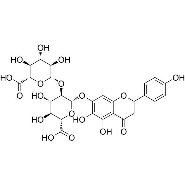 Scutellarin-7-diglucosidic acid Chemical Structure