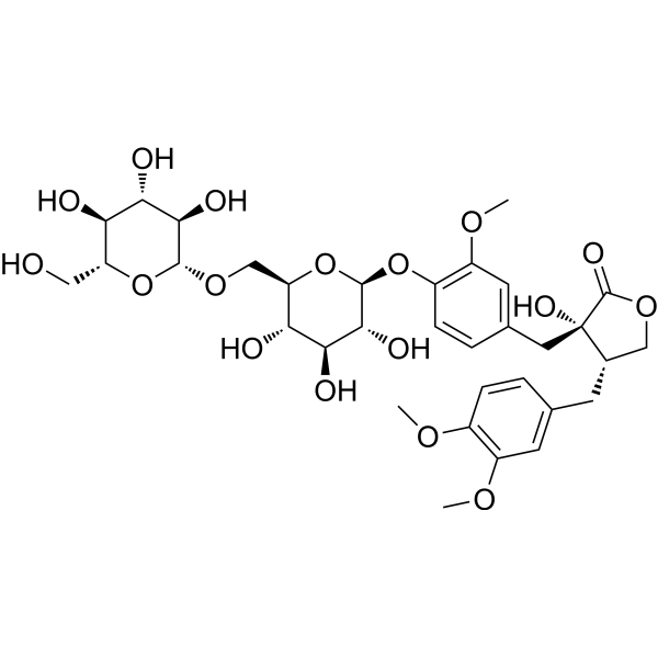 Trachelogenin 4′-O-β-gentiobioside Chemische Struktur