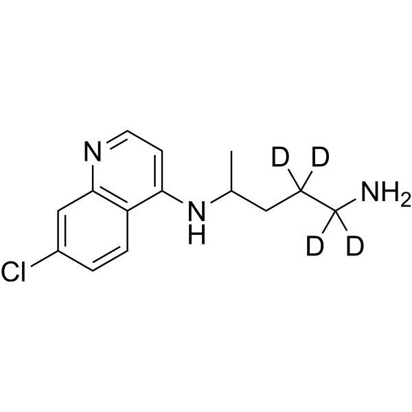 Didesethyl chloroquine-d4 Chemische Struktur