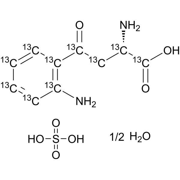 L-Kynurenine-13C10 sulfate hemihydrate Chemische Struktur