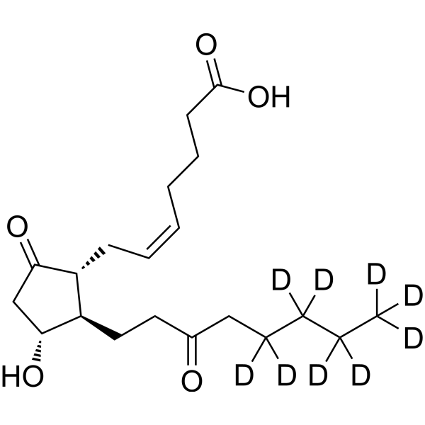 13,14-Dihydro-15-keto-PGE2-d9  Chemical Structure