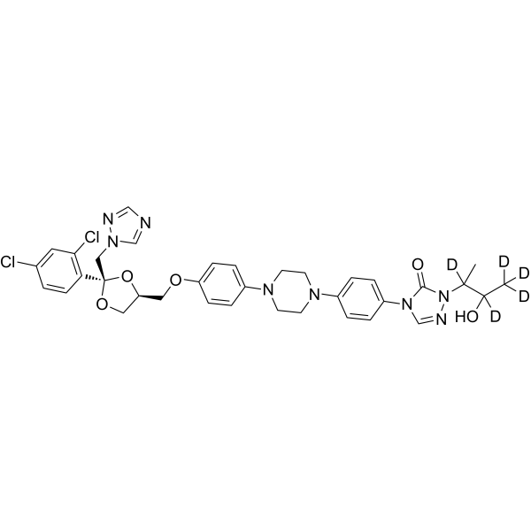 (2R,4S)-Hydroxy Itraconazole-d5  Chemical Structure
