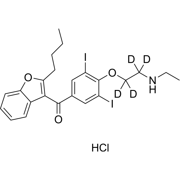 Desethyl Amiodarone-d4 hydrochloride Chemical Structure