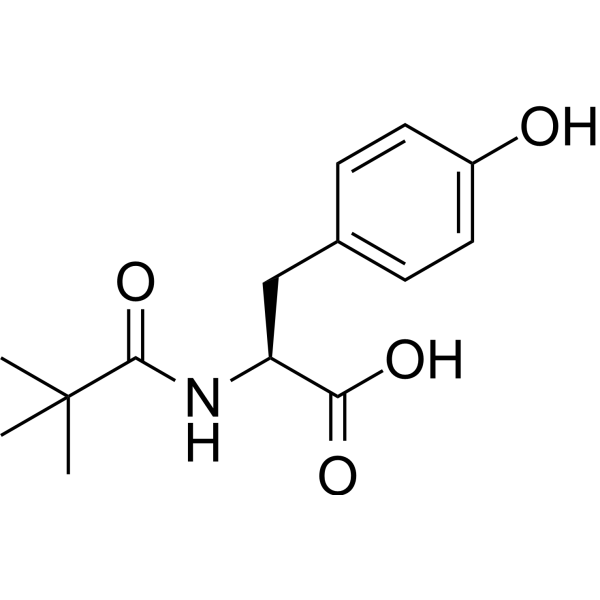 N-Pivaloyl-L-tyrosine 化学構造