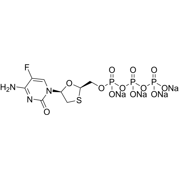 Emtricitabine triphosphate tetrasodium salt 化学構造