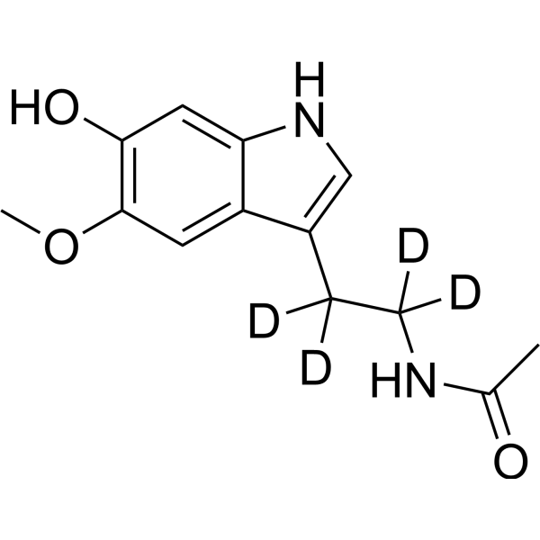 6-Hydroxy Melatonin-d4 Chemische Struktur