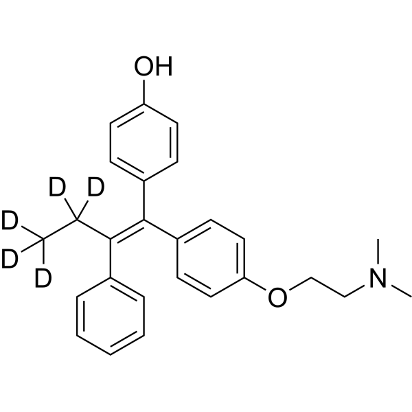 (Z)-4-Hydroxy Tamoxifen-d5  Chemical Structure