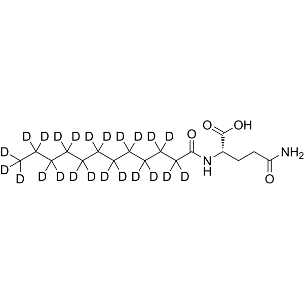 N2-Lauroyl-L-glutamine-d23 化学構造