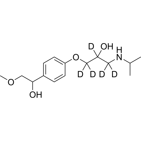 α-Hydroxy Metoprolol-d5 (Mixture of Diastereomers)  Chemical Structure