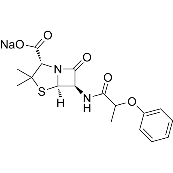 Phenethicillin sodium 化学構造