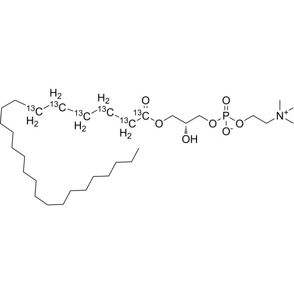 24:0 Lyso PC-13C6  Chemical Structure