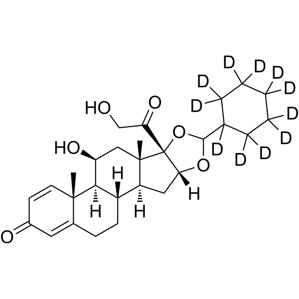 Desisobutyryl ciclesonide-d11 化学構造