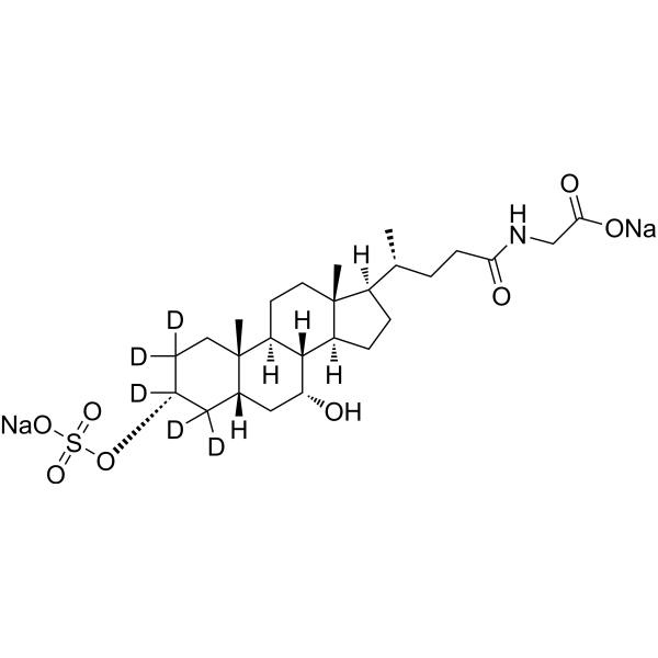 Glycochenodeoxycholic acid 3-sulfate-d5 disodium Chemical Structure