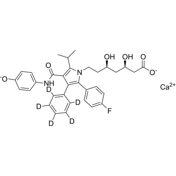 4-Hydroxy Atorvastatin-d5 calcium 化学構造