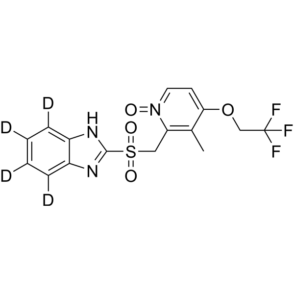 Lansoprazole sulfone N-oxide-d4 化学構造