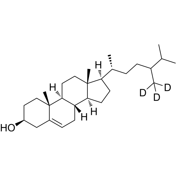 5-Cholesten-24(RS)-methyl-3β-ol-d3 Chemische Struktur