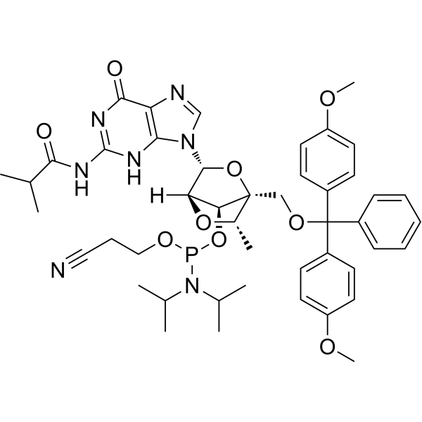 5'-ODMT cEt G Phosphoramidite (Amidite) التركيب الكيميائي