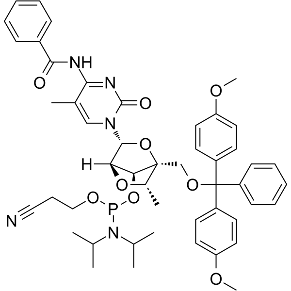 5'-ODMT cEt N-Bzm5 C Phosphoramidite (Amidite) Chemical Structure