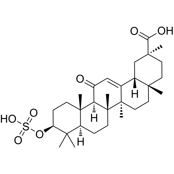 18β-Glycyrrhetyl-3-O-sulfate 化学構造