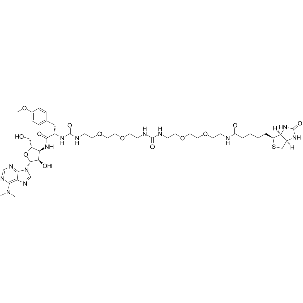 Puromycin-bis(PEG2-amide)-Biotin التركيب الكيميائي