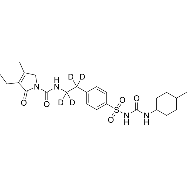 Glimepiride-d4(phenylethyl-α,α,β,β-d4)(cis/trans) Chemical Structure