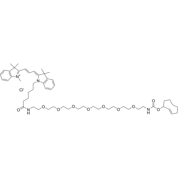 Cy3-PEG7-TCO التركيب الكيميائي