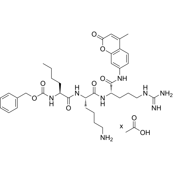 Z-Nle-Lys-Arg-AMC acetate التركيب الكيميائي