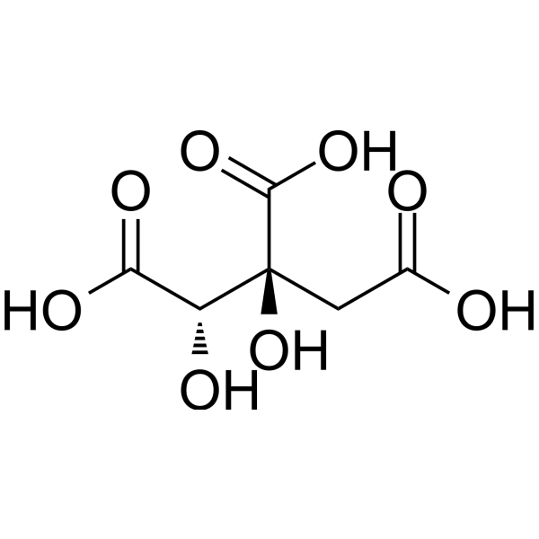 (-)-Hydroxycitric acid التركيب الكيميائي