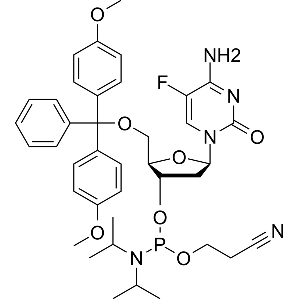 DMTr-5-fluoro-2'-deoxycytidine-phosphoramidite  Chemical Structure