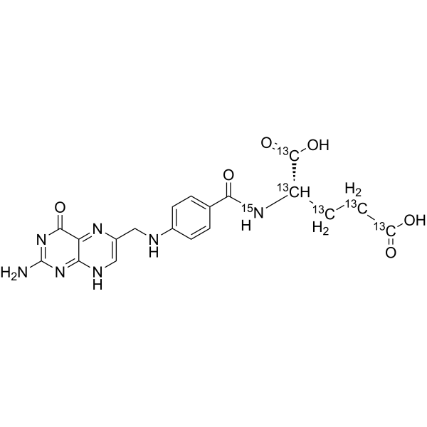 Folic acid-13C5,15N Chemical Structure