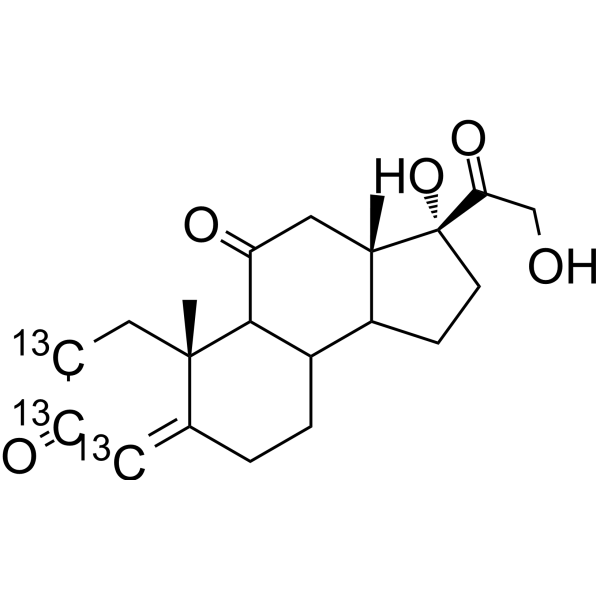 Cortisone-13C3 Chemical Structure