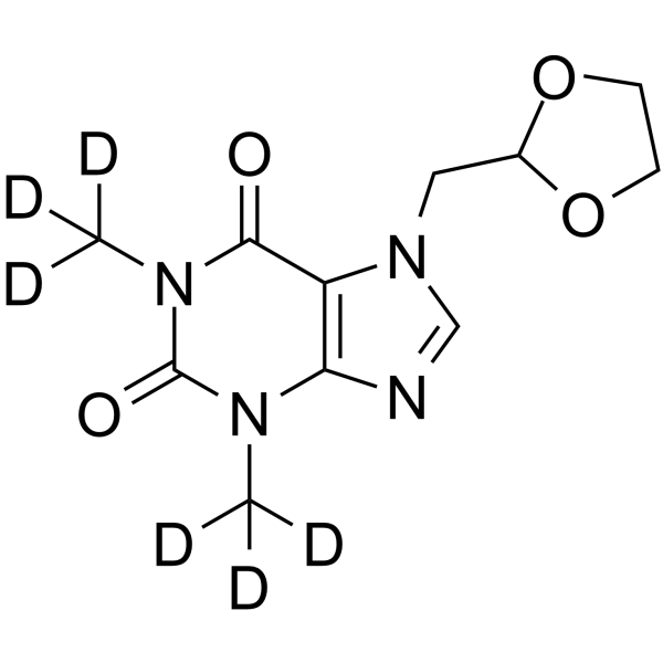 Doxofylline-d6 Chemische Struktur