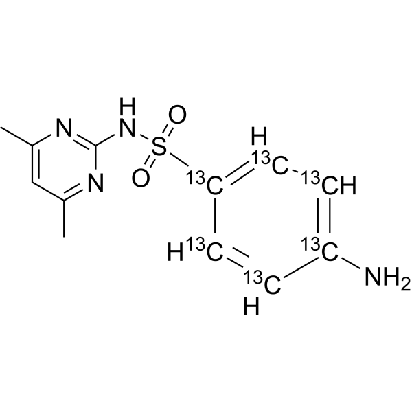 Sulfamethazine-13C6 Chemische Struktur