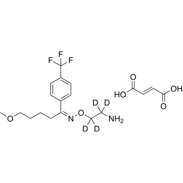 (E)-Fluvoxamine-d4 maleate Chemical Structure