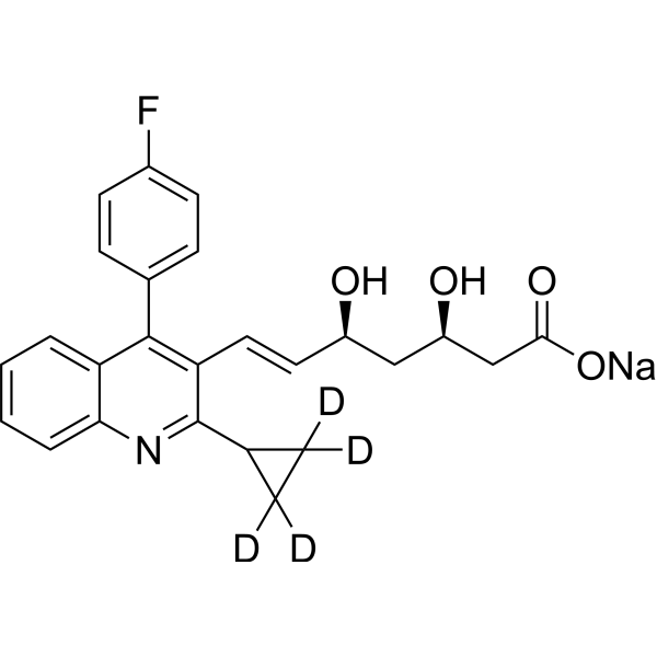 Pitavastatin-d4 sodium Chemical Structure