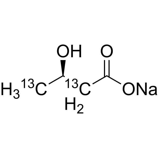 (R)-3-Hydroxybutanoic acid-13C2 sodium  Chemical Structure