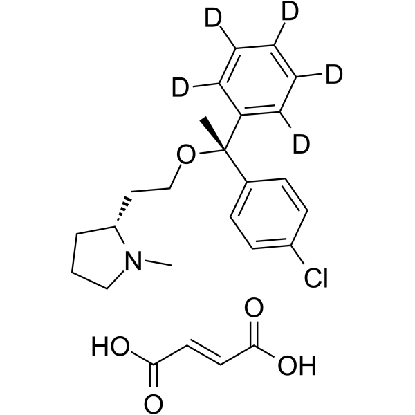 Clemastine-d5 fumarate Chemical Structure