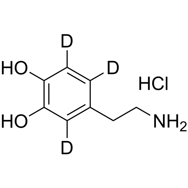 Dopamine-d3 hydrochloride 化学構造