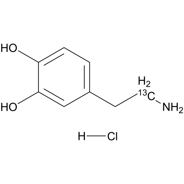 Dopamine-13C hydrochloride 化学構造