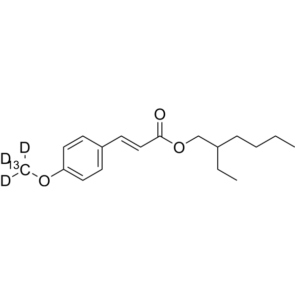 (E)-Octinoxate-13C,d3  Chemical Structure