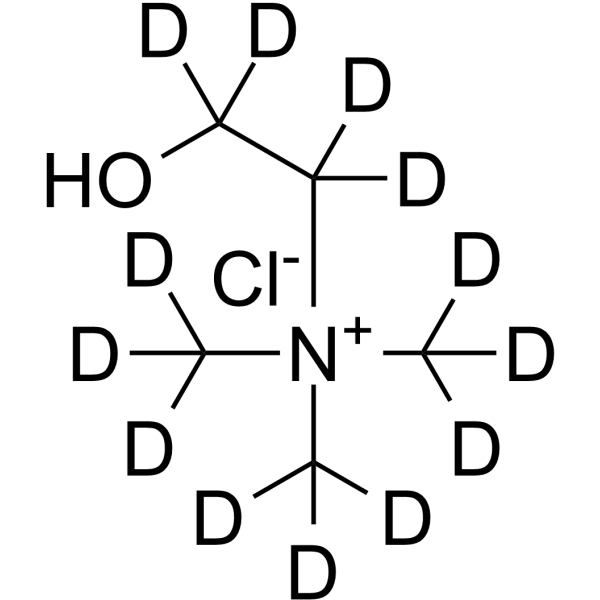 Choline-d13 chloride 化学構造