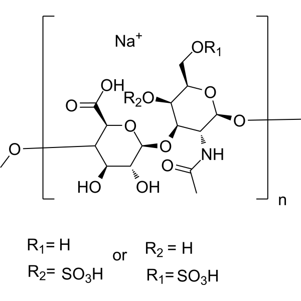 Chondroitin sulfate sodium (from shark cartilage) 化学構造