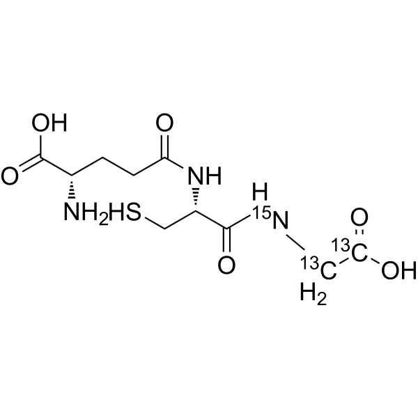 L-Glutathione reduced-13C2,15N 化学構造